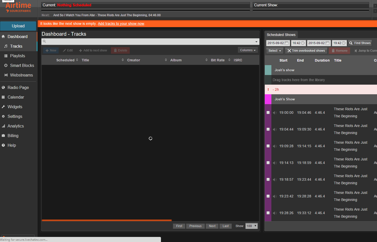08 schedule tracks