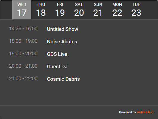 Weekly Schedule Widget