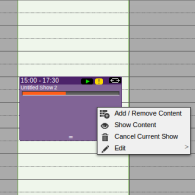 Scheduling shows