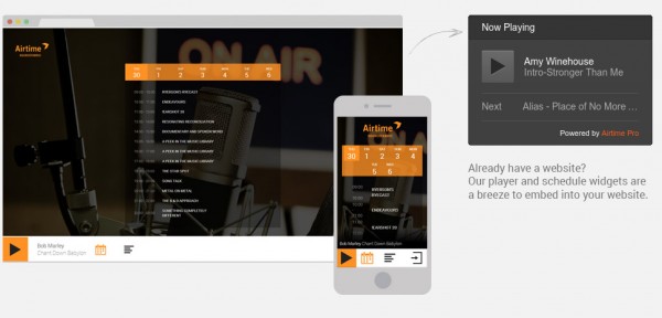 Schedule and Player widgets