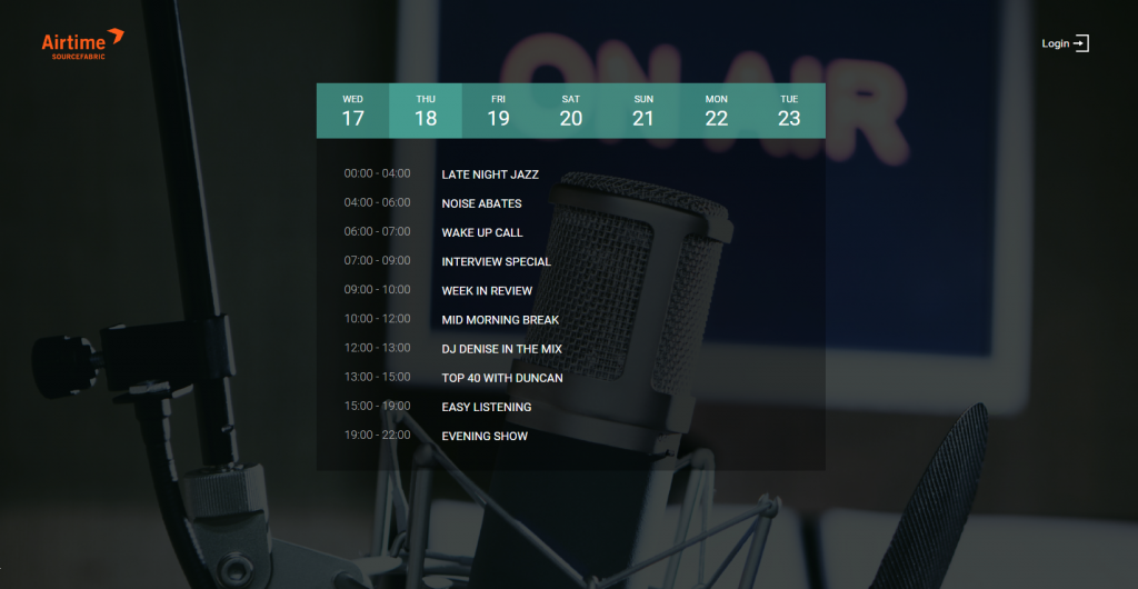Radio Page - Airtime Pro